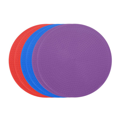 PATIKIL Spot Markers 4 Inch, 6 Pcs Non-Slip Floor Dots Agility Markers Flat Field Cones Poly Dots for Gym PE Speed Training Dance Soccer Basketball Sports, Red/Blue/Purple