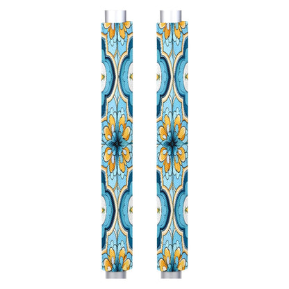 DXTKWL Blue Yellow Quatrefoil Pattern Refrigerator Door Handle Covers Set of 2 Kitchen Appliance Handle Covers Protector for Fridge Microwave Stove Oven Dishwasher