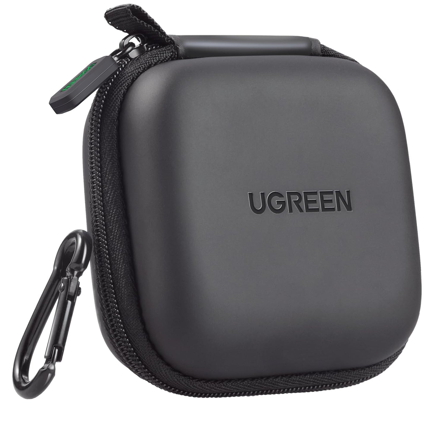 UGREEN Earbud Case, Waterproof Earphone Case Pouch Compatible with AirPods Pro Headphone Case Holder with Stainless Steel Carabiner, for Headphones, Earbuds, SD Memory Card, Camera Chips, Black