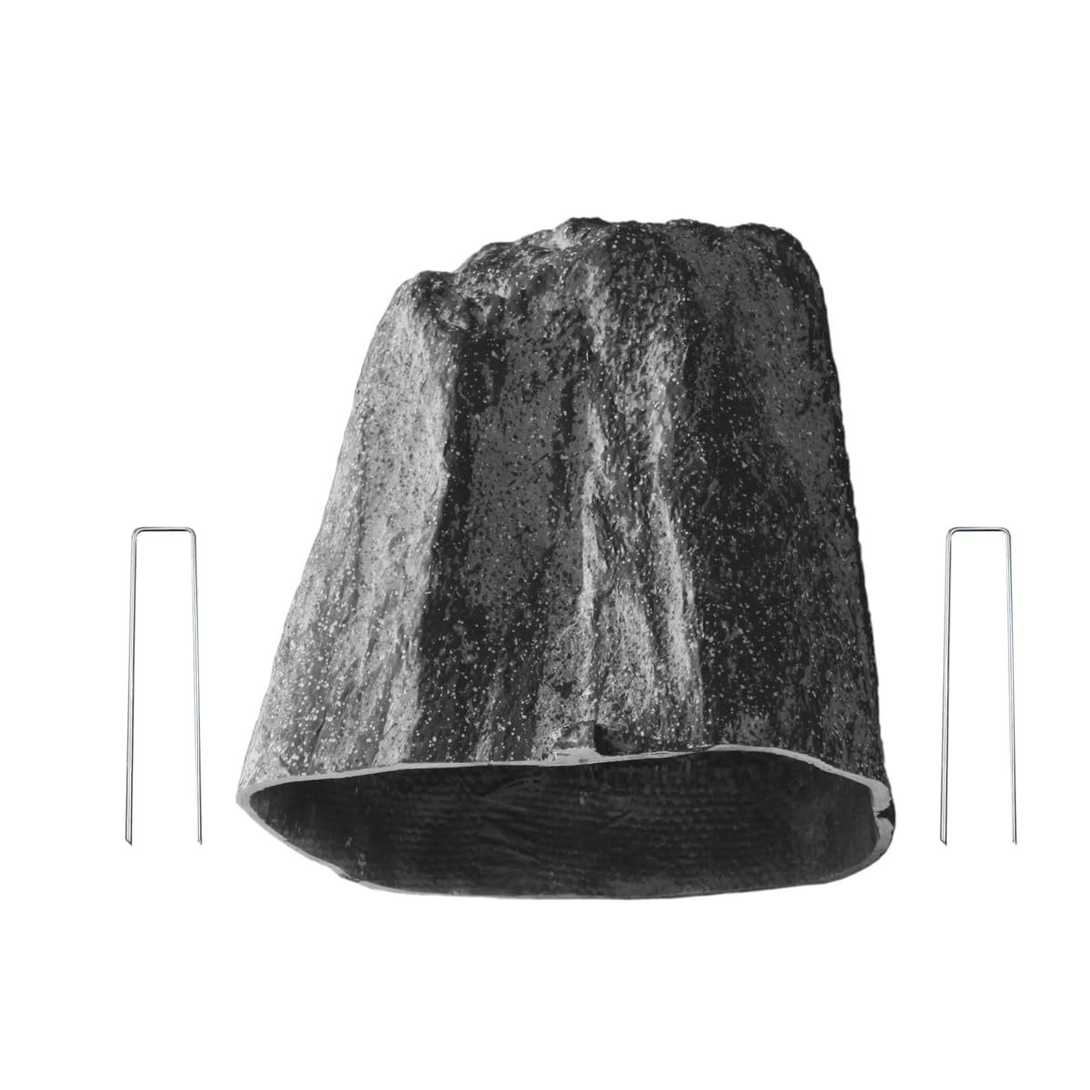 11.5x9.2x12 Inch Resin Fake Rock Cover, Grey Mini Landscape Rock, Outdoor Garden Utility Cover for Yard Landscaping & Concealing Unsightly Objects
