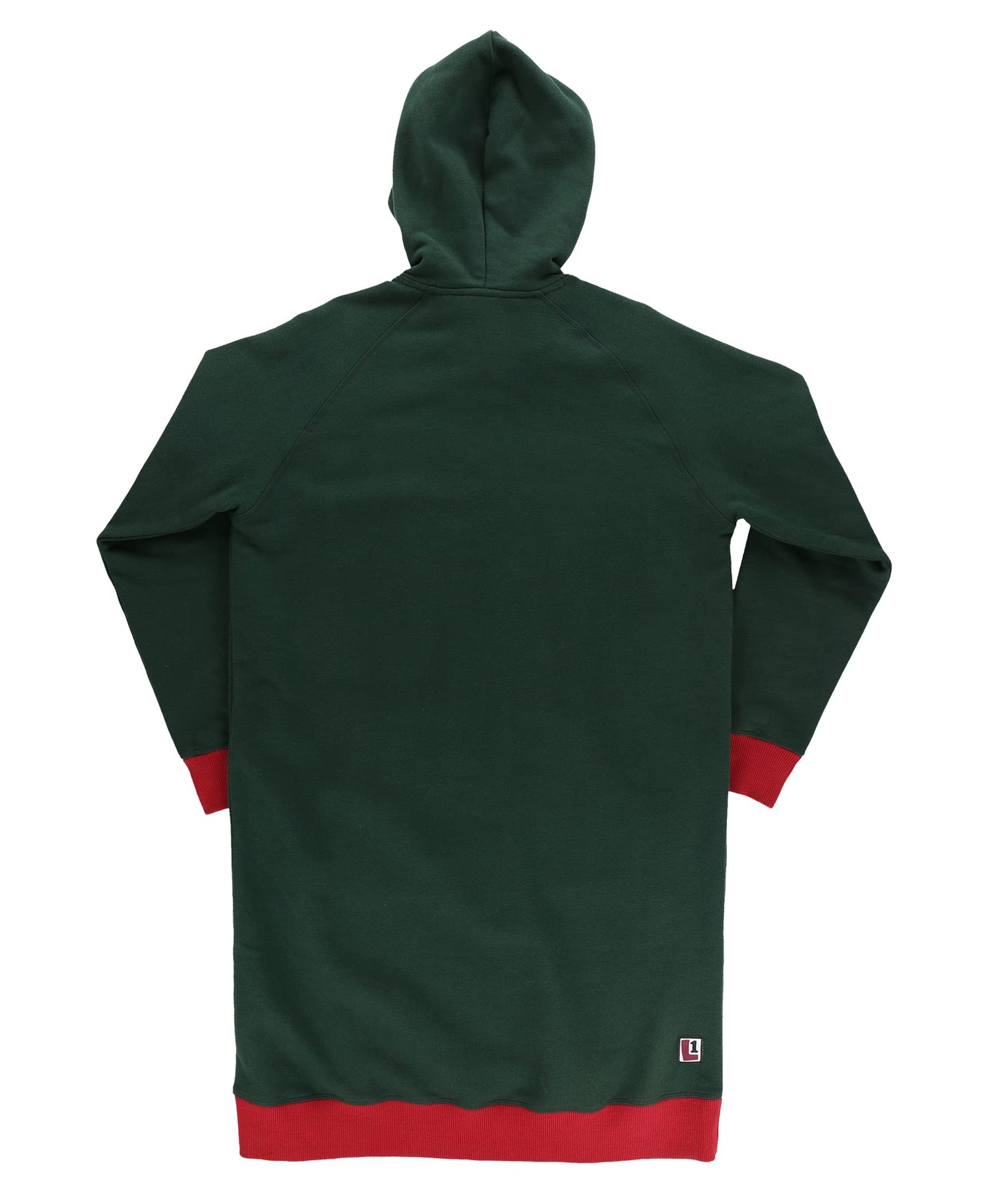 Lazy One Oversized Hoodie Sweatshirt, Comfortable Loungewear, Christmas (Nice Elf, L/XL)