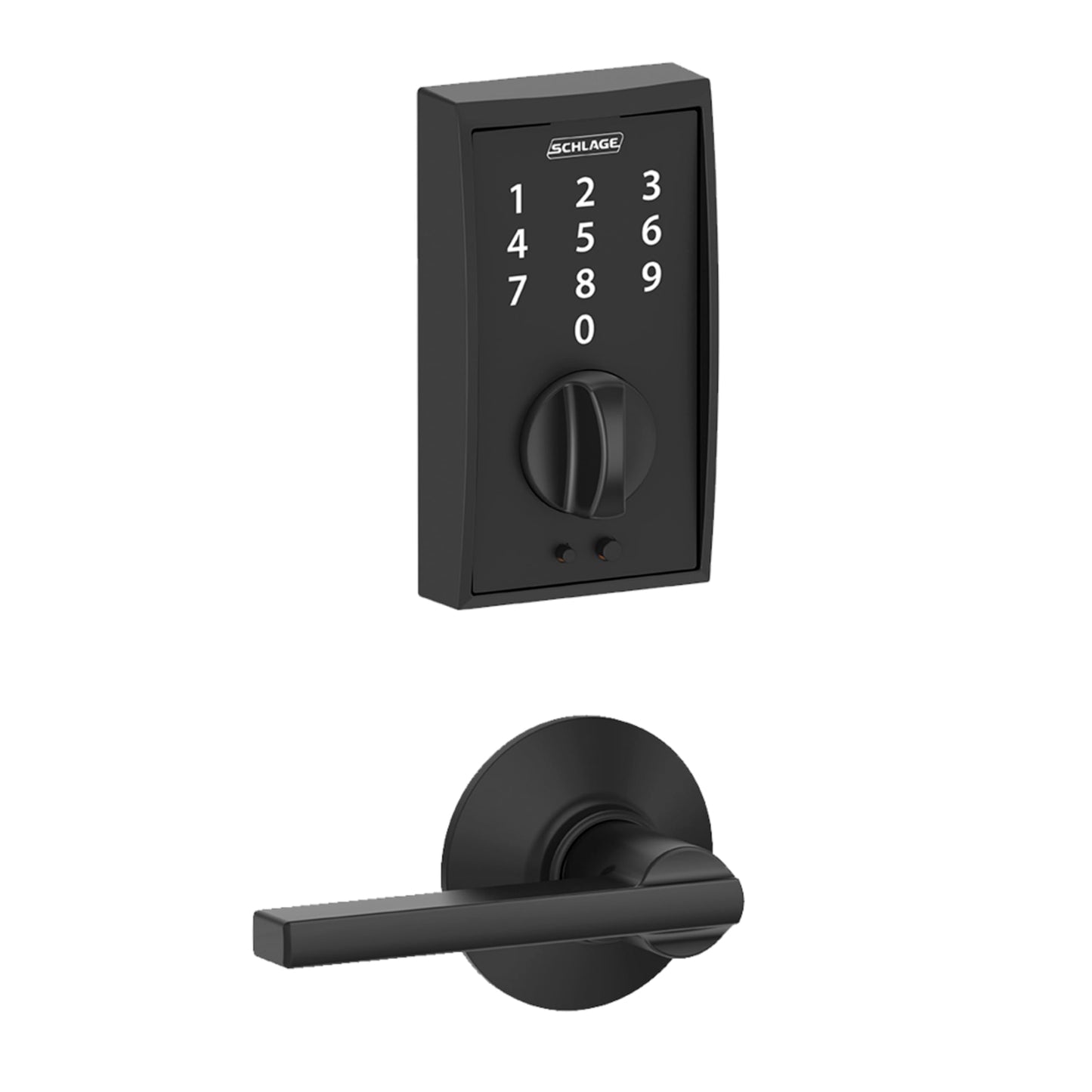 SCHLAGE BE375 CEN 622 Touch Keyless Touchscreen Electronic Deadbolt Lock, Matte Black