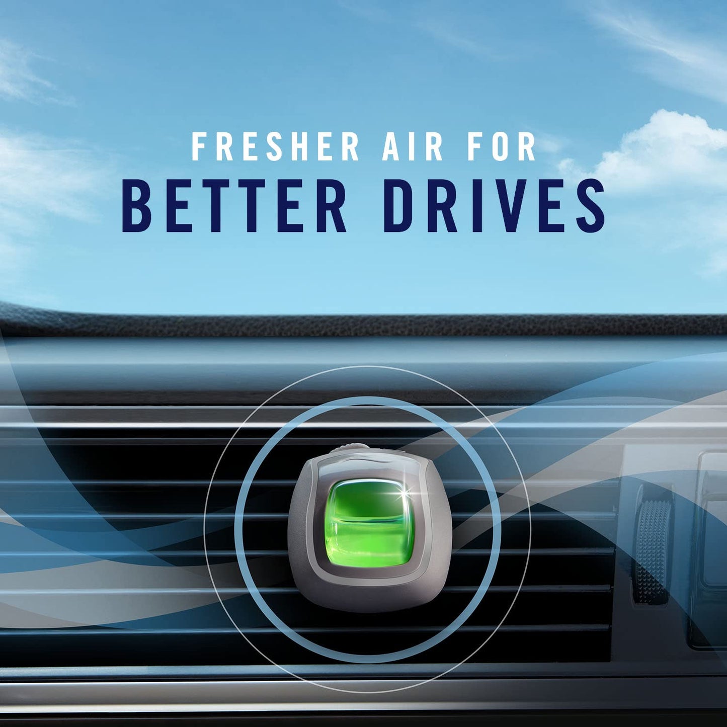 Febreze Car Air Freshener Vent Clip Old Spice Scent, .07 oz. Car Vent Clip, Pack of 4