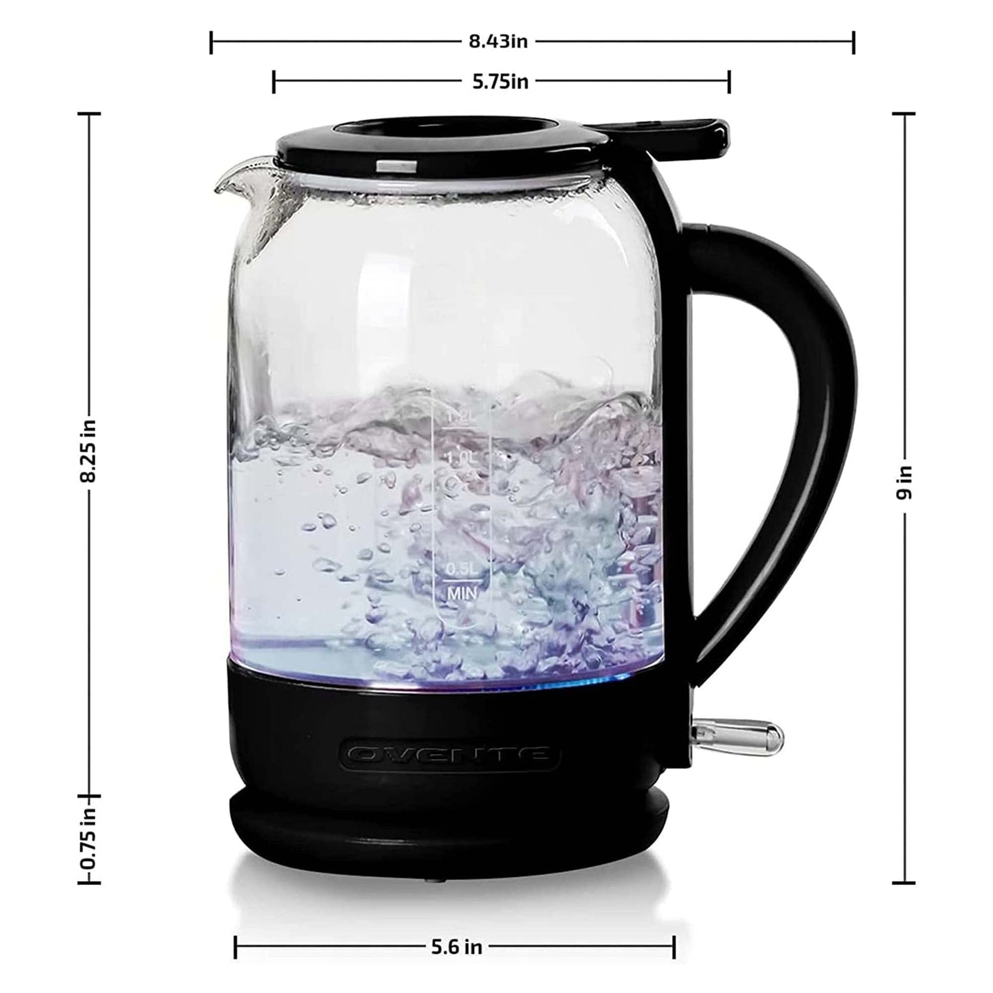 OVENTE Electric Coffee Grinder for Beans, Spices and More, 2.5Oz Compact Grinding Mill, Spice Grinder with Stainless Steel Blade, Pulse Button Operation and Transparent Easy to Open Lid, Black CG225B