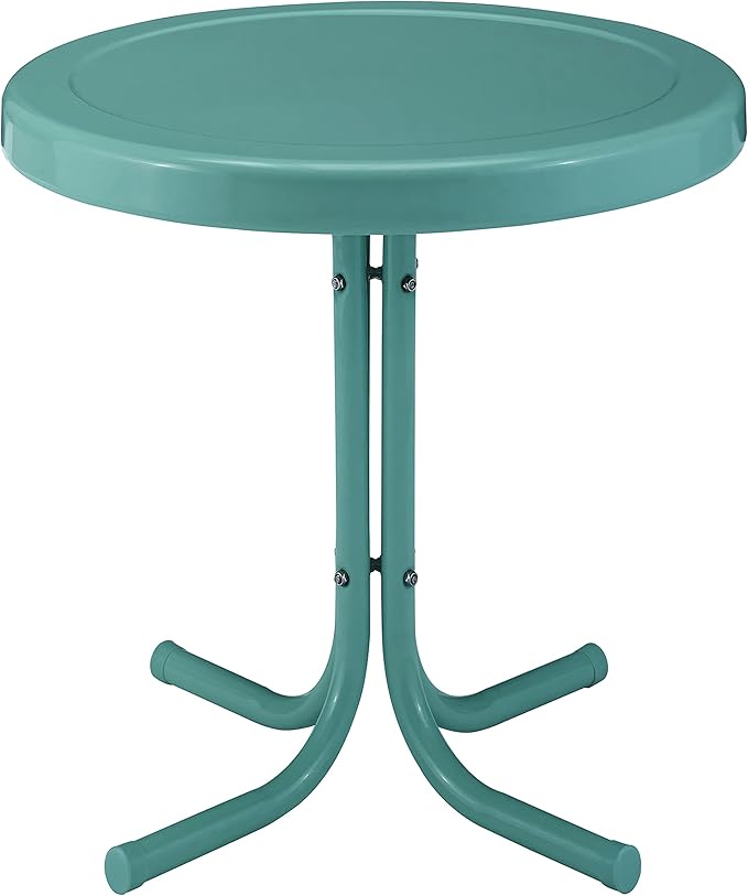 Crosley Furniture Griffith Weather Resistant Retro Metal Outdoor Side Table