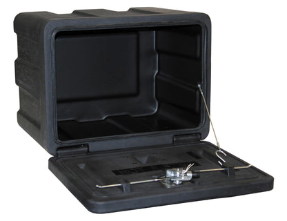 Buyers Products 1717100 Poly Truck Box, 18x 18x 24 Inches, Black - Surface & Underbody Mounted Truck Tool Box with Lockable T-Latch, Lightweight & Weatherproof, Great for ATVs & UTVs, Made in the USA