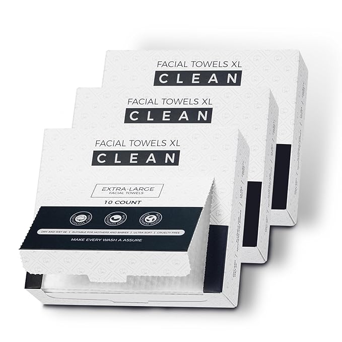Disposable Face Towels XL, 7.9" x 9.4" Large Face Towelettes Disposable