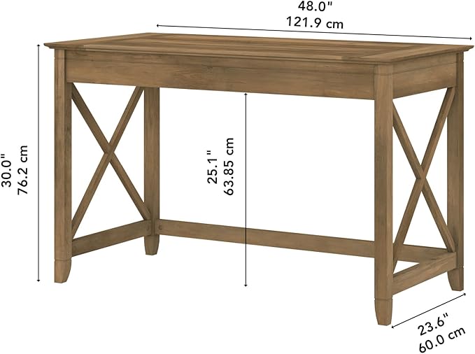 Bush Home Key West 48W Writing Desk in Reclaimed Pine