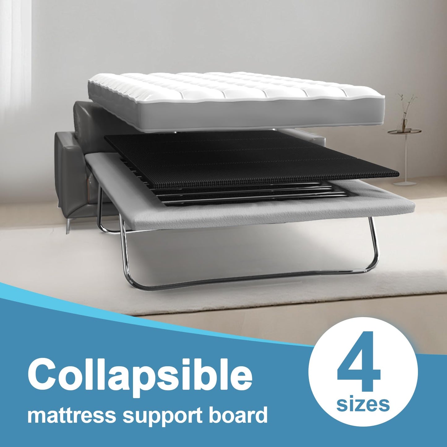 Imperius Bunkie Board, Folding Spring Box, Light and Thin, Full 50”x71”Breathabl Breathable, Noise Minimizing, Moisture Resistant Bunkieboards