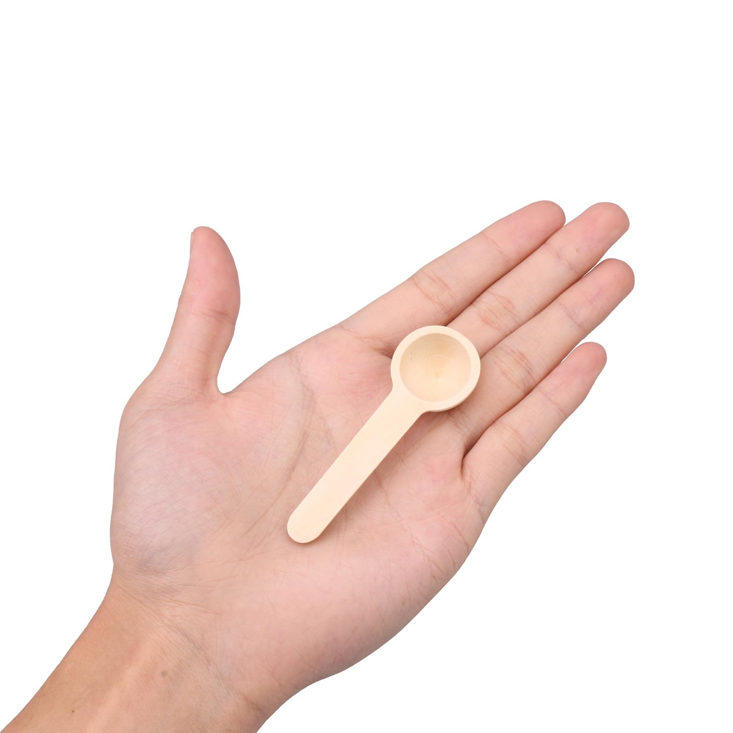 RDEXP Small Wooden Salt Spoons for Spice Jars Seasoning Honey Coffee Set of 50