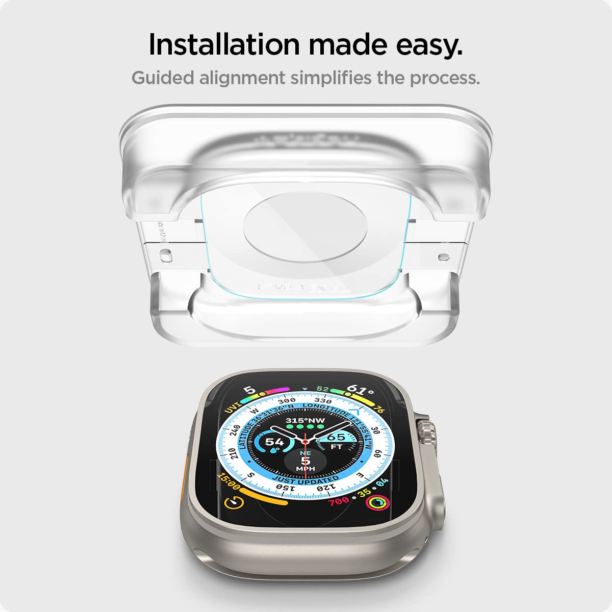 Spigen EZ Fit Tempered Glass Screen Protector for Apple Watch Ultra 3, Apple Watch Ultra 2, Apple Watch Ultra (49mm) - 2 Pack