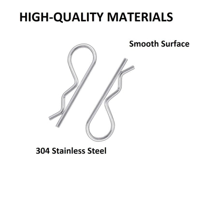 8Pcs Cotter Pins, Heavy Duty Hitch Pins Clip R Clips Cotter Pins, Stainless Steel Spring Retaining Wire Hair Pins， Large for Trailer Tractors Mower Carts Truck Pin Clip M4x75mm