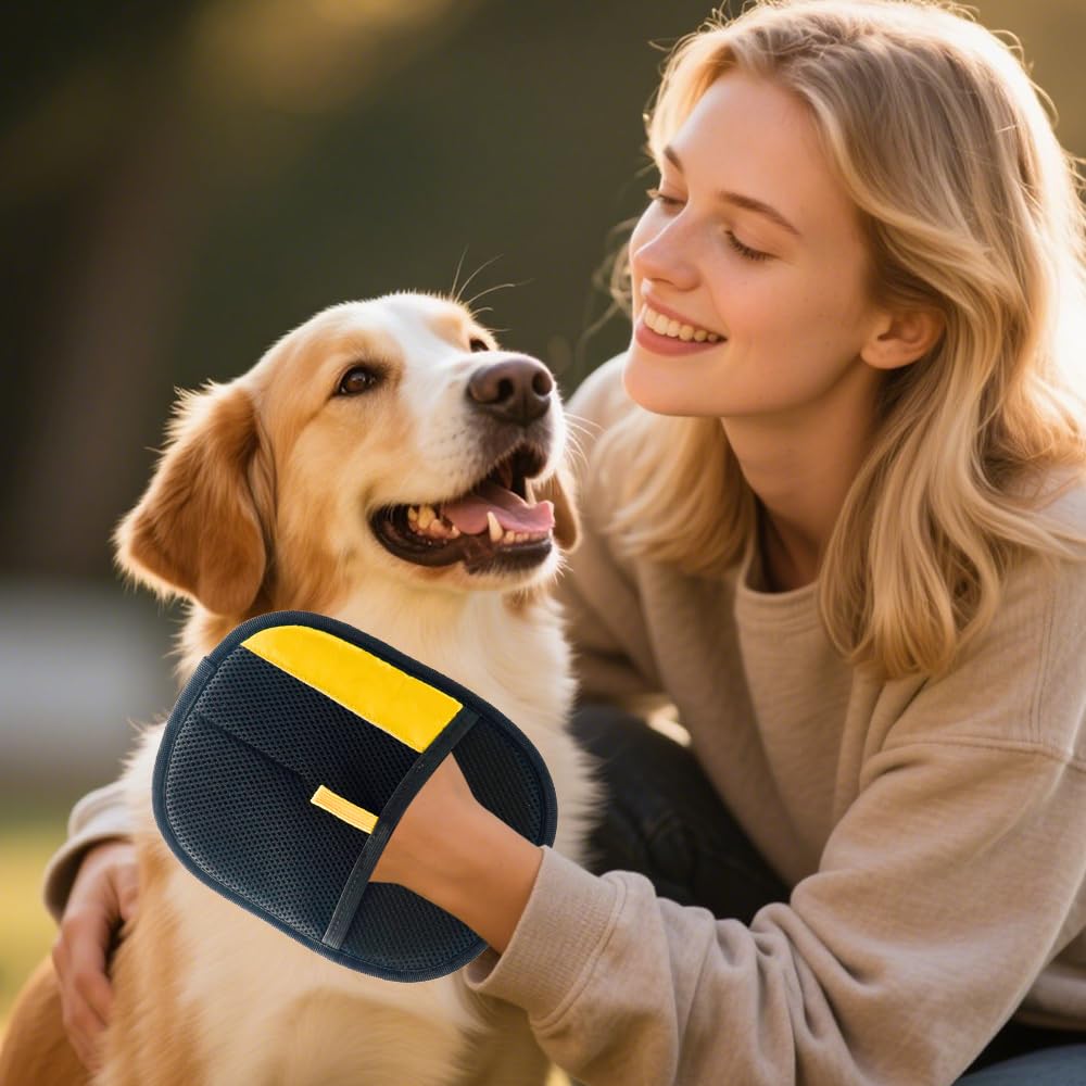 Teamoda 2Pcs Electrostatic Gloves Pet Hair Removal, 2025 Pet Hair Remover Glove, Washable Reusable Dogs Cats Hair Gloves for Furniture Bed Sheets Couch Clothes Carpet Car Seat