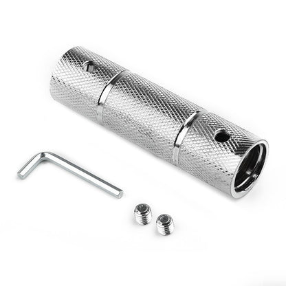 Dumbbell Bar Connector Standard 1 Inch Bar Extender Spinlock Dumbbell Adapter for Home Gym Steel Barbell Linker Fits 2.3-2.5cm Dumbbell Bar Two Fastening Screws Rounded