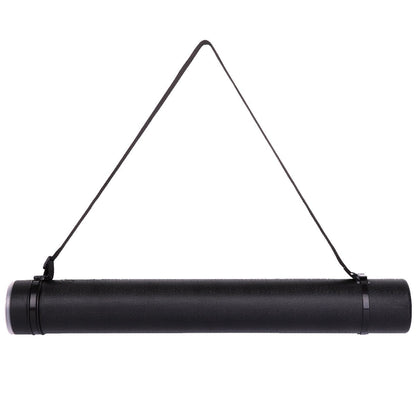 TRANSON Durable Poster Storage Tube with Straps 24"-40" Extendable for Blueprints, Artwork, Maps, Posters Color Black