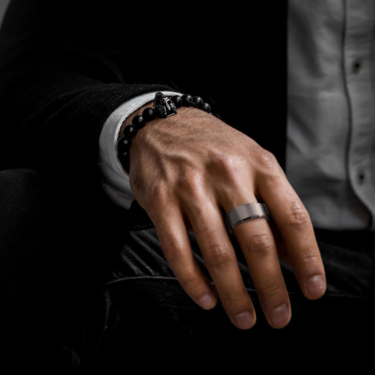King Will 10mm Tungsten Wedding Band for Men - Gunmetal, Comfort Fit, Size 10