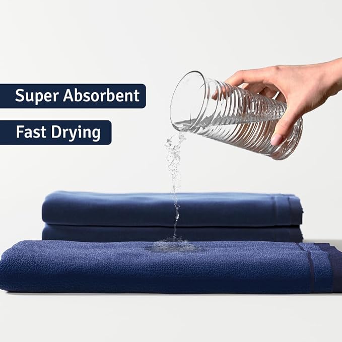 Creative Scents Cotton Fingertip Towels Set Blue