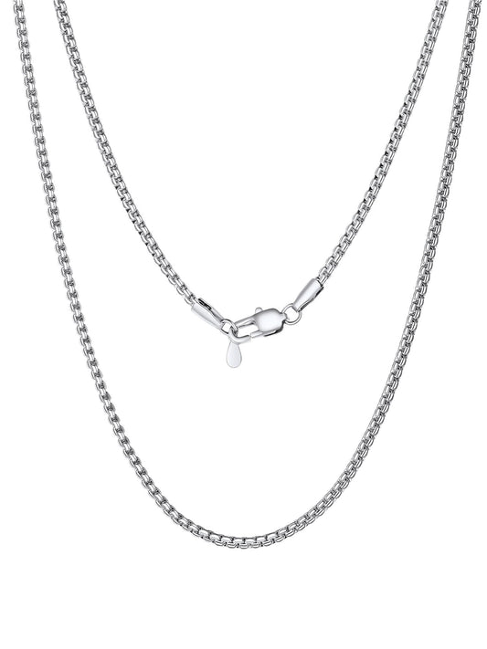 PROSTEEL Mens Link Chain Stainless Steel Neck Chain 2mm Silver Mens Jewelry 26inch