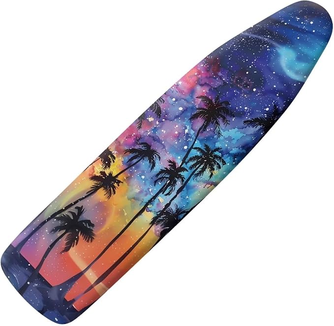 Tropical Palm Tree Ironing Board Cover and Pad Standard Size Padding Decorative