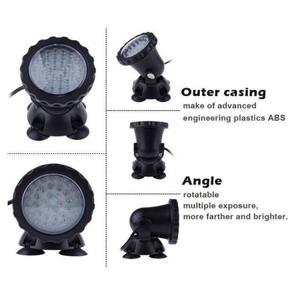 COVVY Waterproof Underwater Spot Lights Multicolour RGB Aquarium Lights with Remote Control for Garden Pond Fish Tank Swimming Pool,UK Plug (Set of 1 Light)