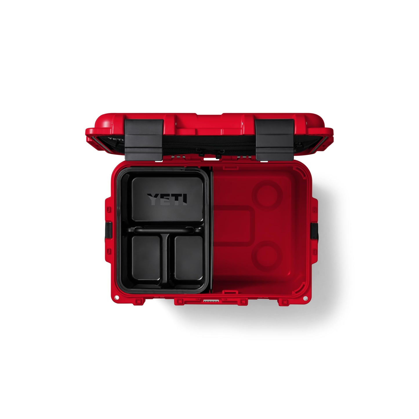 YETI LoadOut 30 GoBox Divided Waterproof Cargo Case, Dry Box, Camera Case, Fishing Tackle Box, Rescue Red
