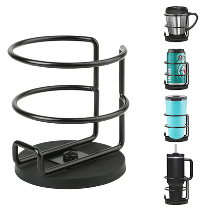 Magnetic Cup Holder,Heavy Duty Metal Drink Holder, 3.46 inch / 8.8 cm Strong Magnetic Base,Bottle Holder for Refrigerator/Treadmill/Truck/Tractor/Forklift/Boat/Bus/Car (Bottom Magnetic)