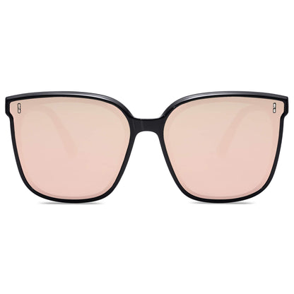 SOJOS Sunglasses for Women Men Vintage Style Shades SJ2157,Black/Pink