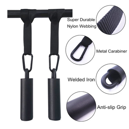 Lights Mountain Steel Cannonball Pull Up Grips Rock Climbing Holds Set Pull Up Ball Hold Grips with Hanging Strap Strong Carabiners Finger Strengthener, Forearm, Biceps, Back Muscles Training