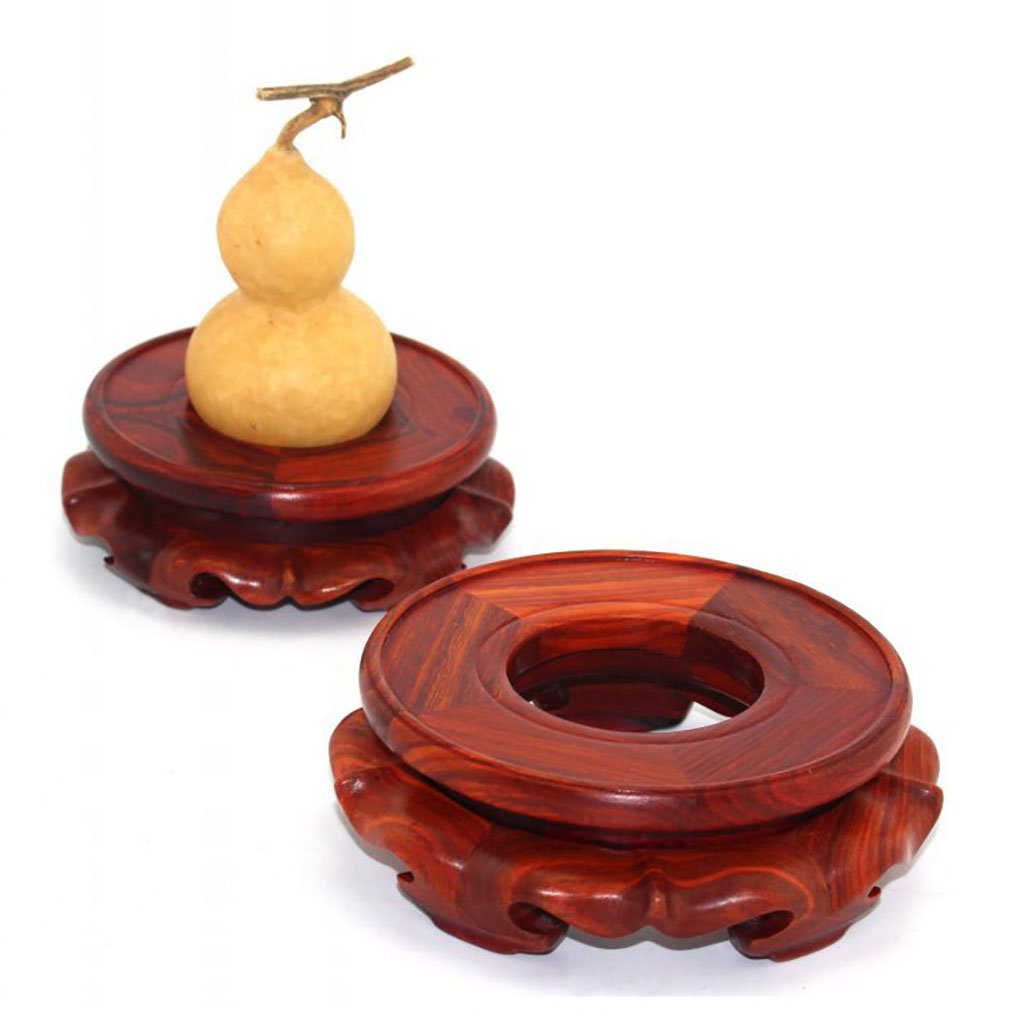 GOLDY&WENDY Rosewood Circular Display Stand with Hole