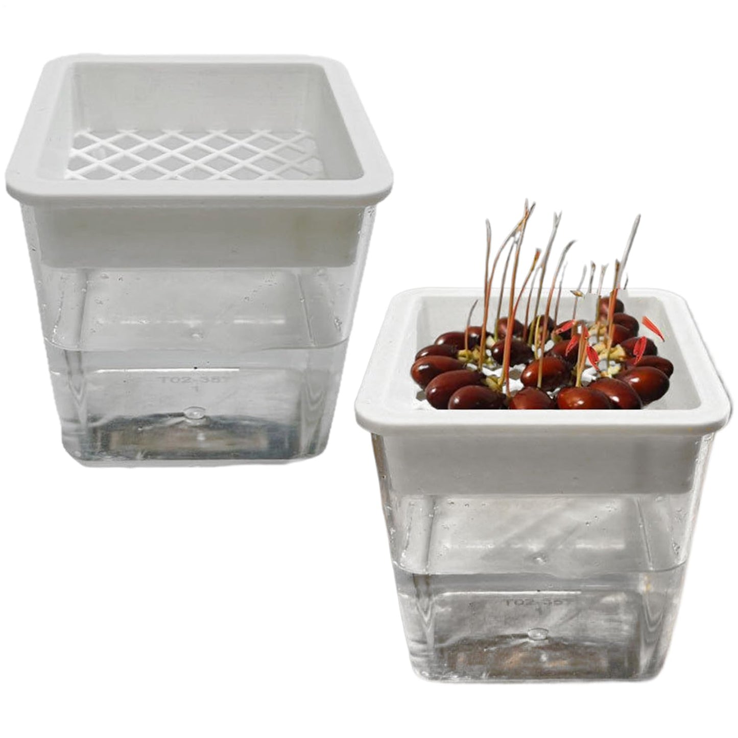 Flower Pots for Plants,Plant Containers - Hydroponic Containers,for Semi-Hydro Cuttings Seedlings African Violets Balcony Desk Garden Porch Windowsill Bedroom Living Room Yard