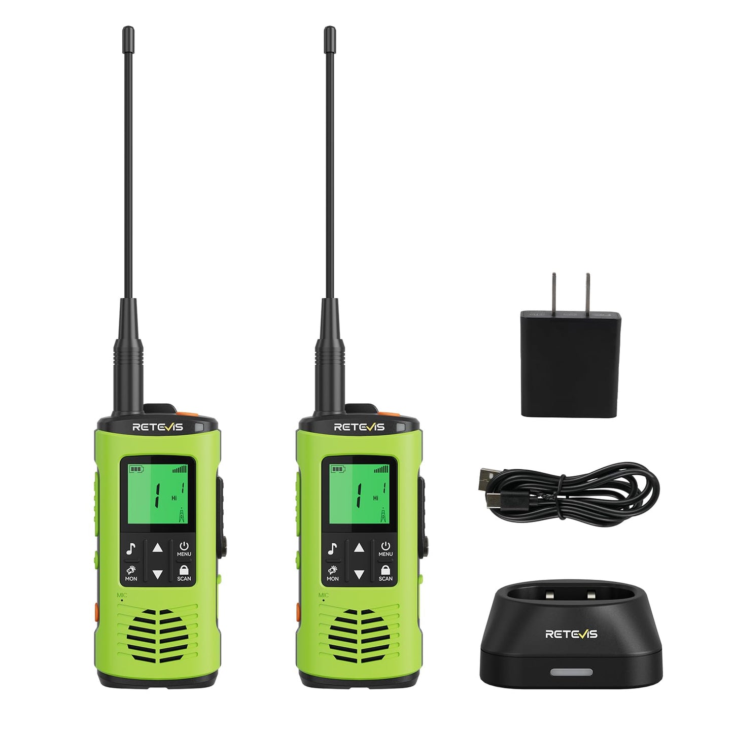Retevis EZTalk 4S IP68 Waterproof Walkie Talkies, GMRS Long Range Emergency Two Way Radio, Floating, 2000mAH Rechargeable, NOAA Weather Alerts, Sturdy and Durable, for Salt Water