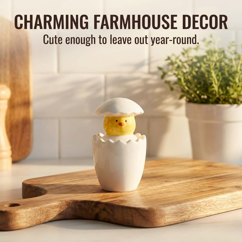 The Bridge Collection Hatching Spring Chick Easter Salt and Pepper Shakers