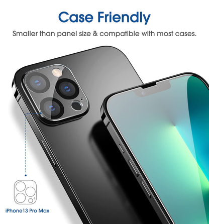 amFilm Easiest Installation OneTouch for iPhone 15 Pro Max Screen Protector [6.7 Inch] Tempered Glass + Camera Lens Protector, Auto-Alignment Tech, Bubble Free, Case Friendly, Anti-Scratch [2+2 Pack]