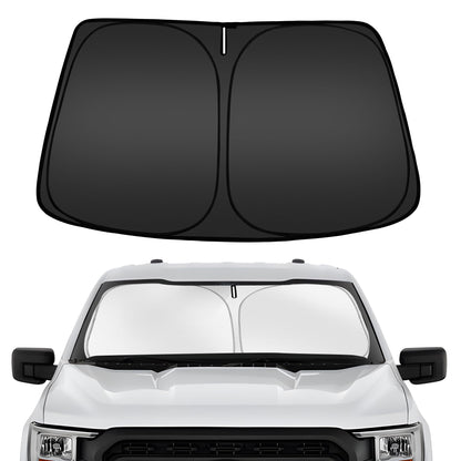 ARISMOTOR Windshield Sun Shade for Ford F-150 F150 2021-2025, Custom Fit Foldable Front Window Sunshade Sun Visor Protector, Block UV Rays Keep Your Car Cooler