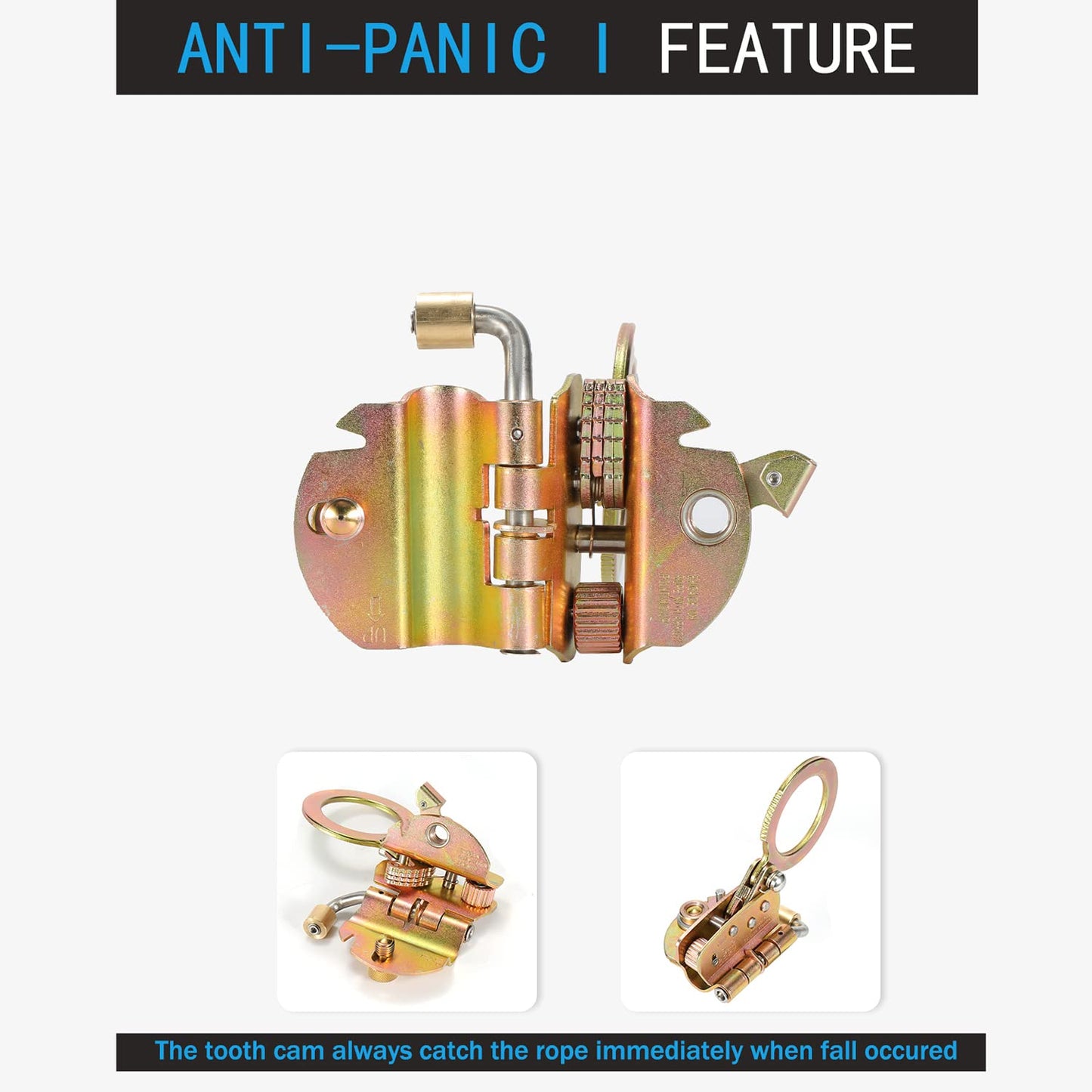 FHFallArrest Fall Protection Rope Grab,Fall Arrester, Used with 5/8” Lifeline Rope, for Construction, Climbing, Comply to ANSI/OSHA