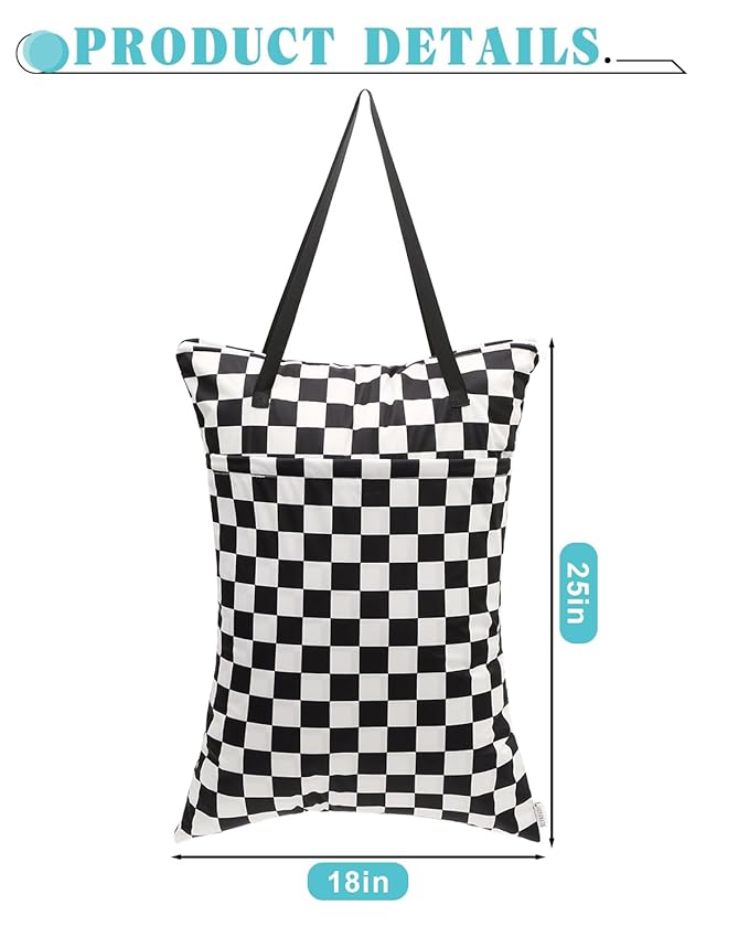 ALVABABY 2 Pack Large Wet Dry Bag Waterproof Hanging Cloth Diaper