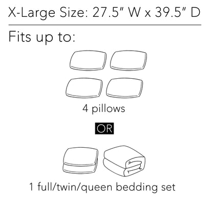 SpaceAid Jumbo Vacuum Storage Bags, Space Saver Sealer Compression Bags for Comforters, Blankets, Pillows, Bedding, Clothes (X-Large 3 Pack)