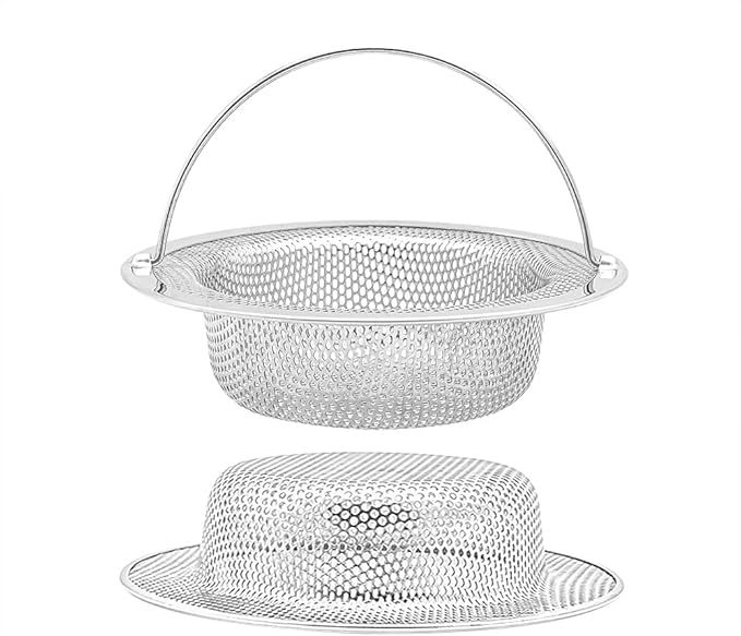 2 Pack Premium 304 Stainless Steel Kitchen Sink Strainer