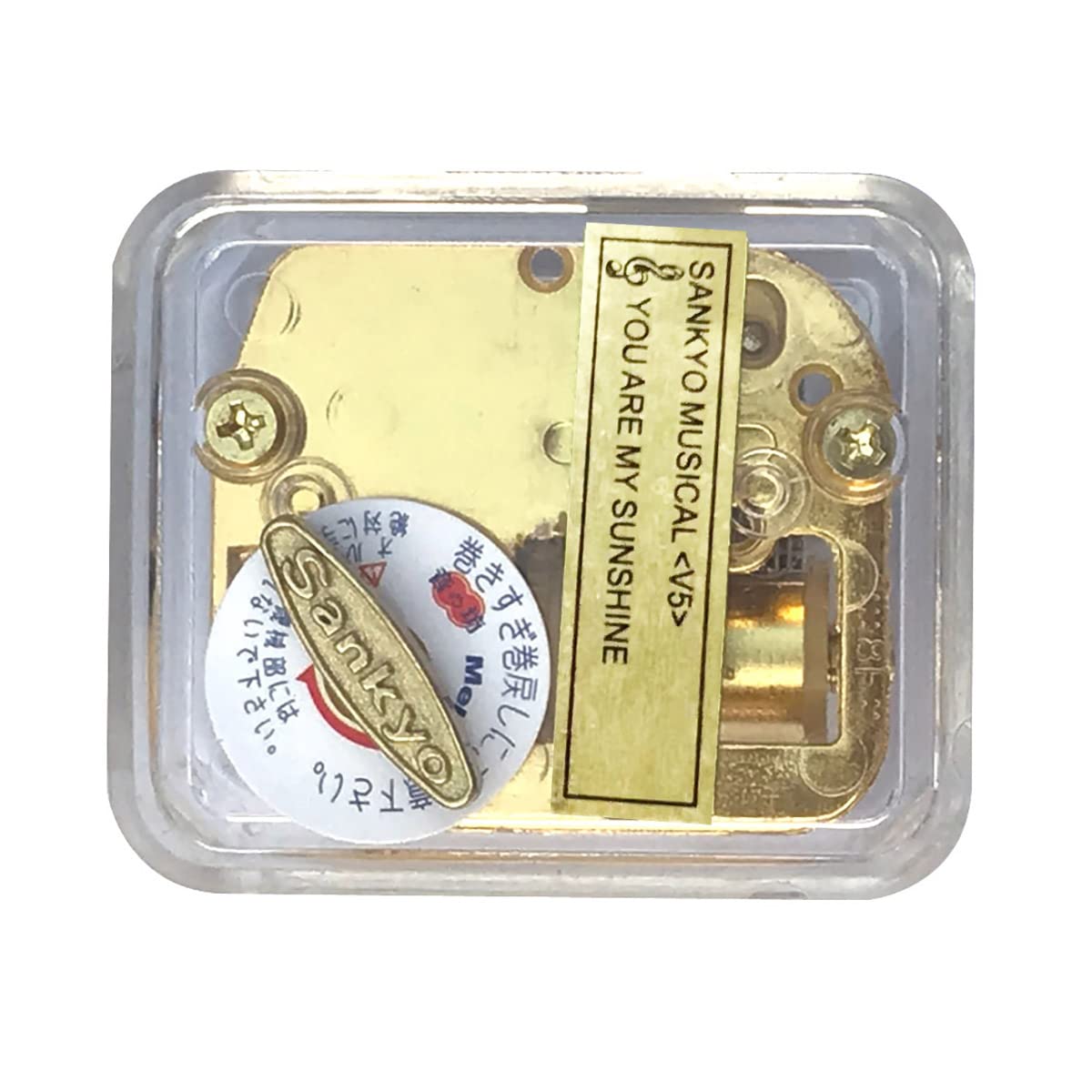 BinkeGG Play (Oh Christmas Tree) Clear Acrylic Wind up Music Box with Sankyo Musical Movement (65 Tunes Option)