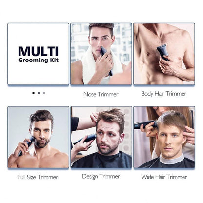 Hatteker Mens Beard Trimmer Grooming kit Hair Trimmer Mustache Trimmer Body Groomer for Nose Ear Facial Hair Cordless Waterproof 5 in 1