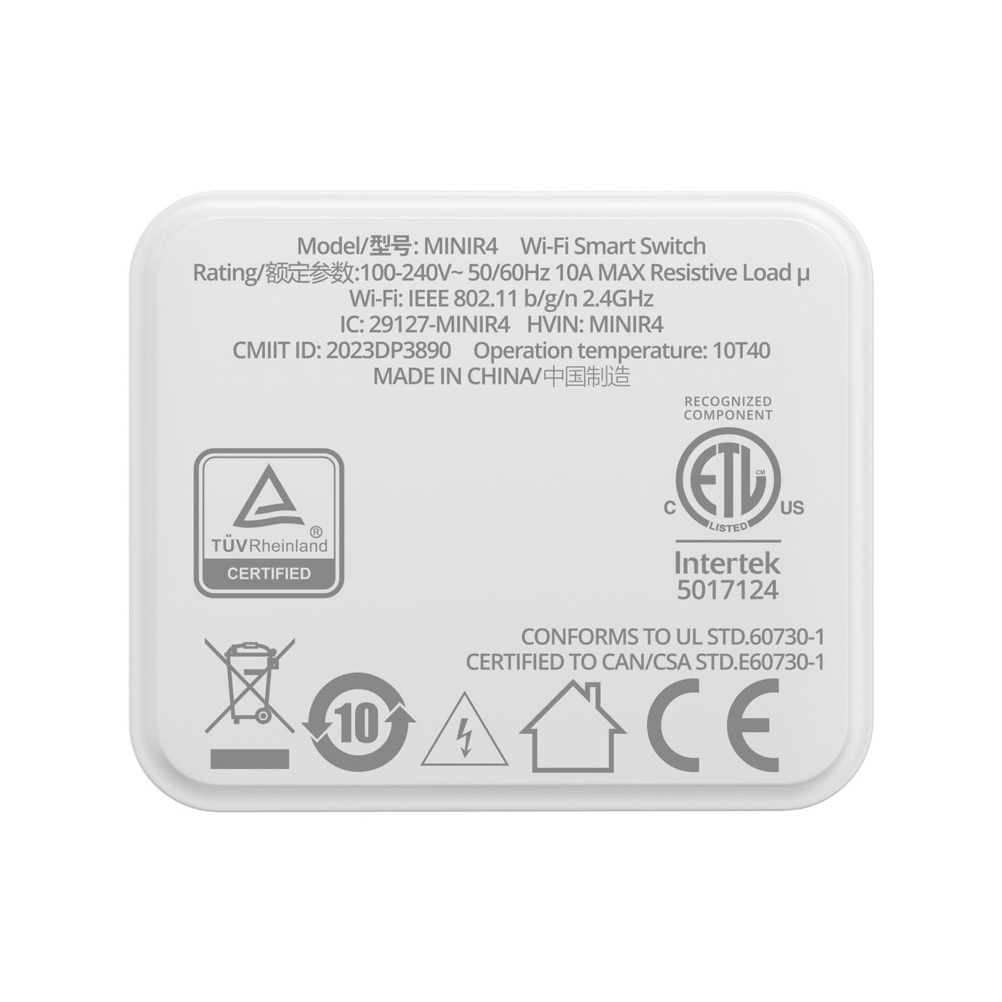 SONOFF MINIR4 10A Smart WiFi Extreme Wireless Light Switch,Universal DIY Module for Smart Home Automation Solution, Compatible with Alexa & Google Home Assistant, No Hub Required,4 Pack