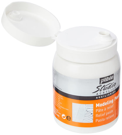 PEBEO 524150 500 ml Studio Acrylics Auxiliaries Modeling Paste, White