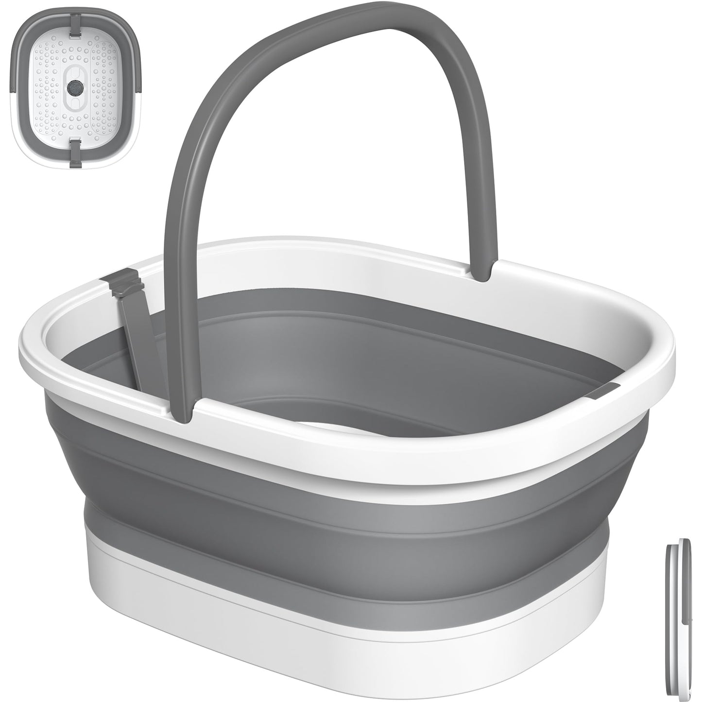 Nekteck Collapsible Foot Soaking Tub with 138 Acupressure Nodes and Pumice Stone for Foot Bath Soak, Foot Basin Foot Massager for Pedicure Foot Spa, Gifts for Men Women Dad Mom