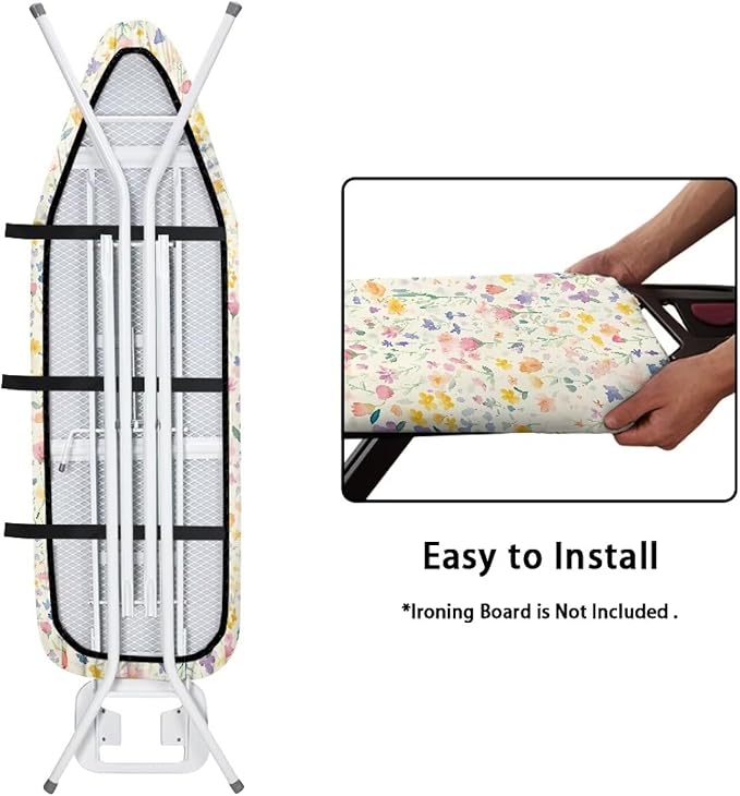 Ditsy Floral Ironing Board Cover 15 x 54 Inch, Colorful Flower Standard Ironing