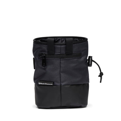 BLACK DIAMOND Mojo Zip Chalk Bag | Zippered Storage Pocket | Fleece-Lined Interior | Adjustable Belt for Rock Climbing & Bouldering | Carbon