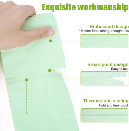 1.2 Gallon Small Trash bags: Small Trash bags Mini Bathroom Garbage Bags Fit 4.5 Liter Trash-Can-Liners for Bathroom Kitchen Office (150 Counts, Green)