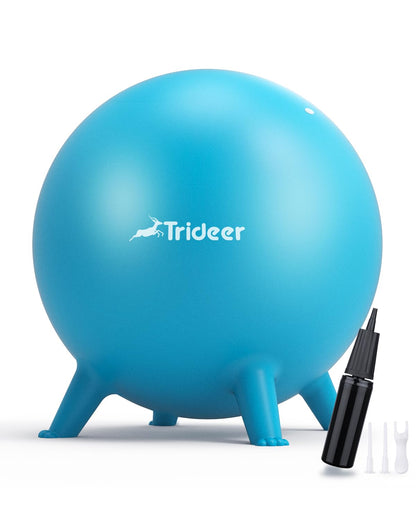 Trideer Flexible Seating for Classroom Elementary, Yoga Ball Chairs for Kids, Wobble Chair of School Supplies for Sensory Kids, Student Desk Chairs for Homeschool (Blue, 55cm)