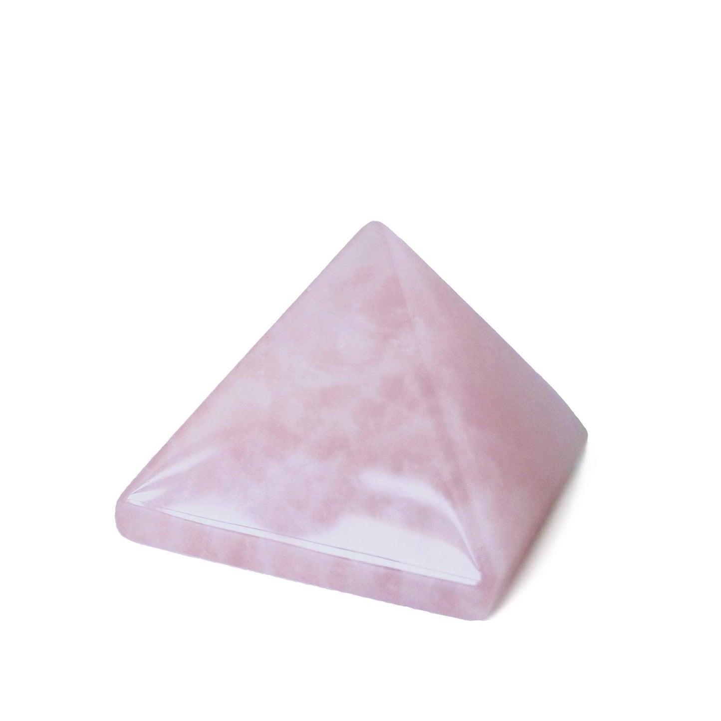 Crystal Pyramid of Natural Rose Quartz Chakra Healing Stone, 1.5 inch