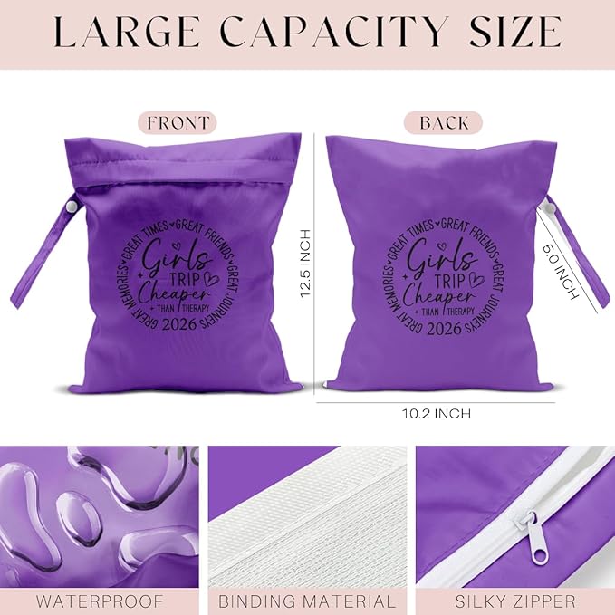 Girls Trip Gifts Wet Dry Bag, Beach Bag Wet Bag Favors,