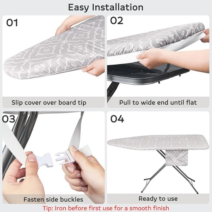 FIOBEE Ironing Board Cover and Pad Extra Thick Iron Board Pad